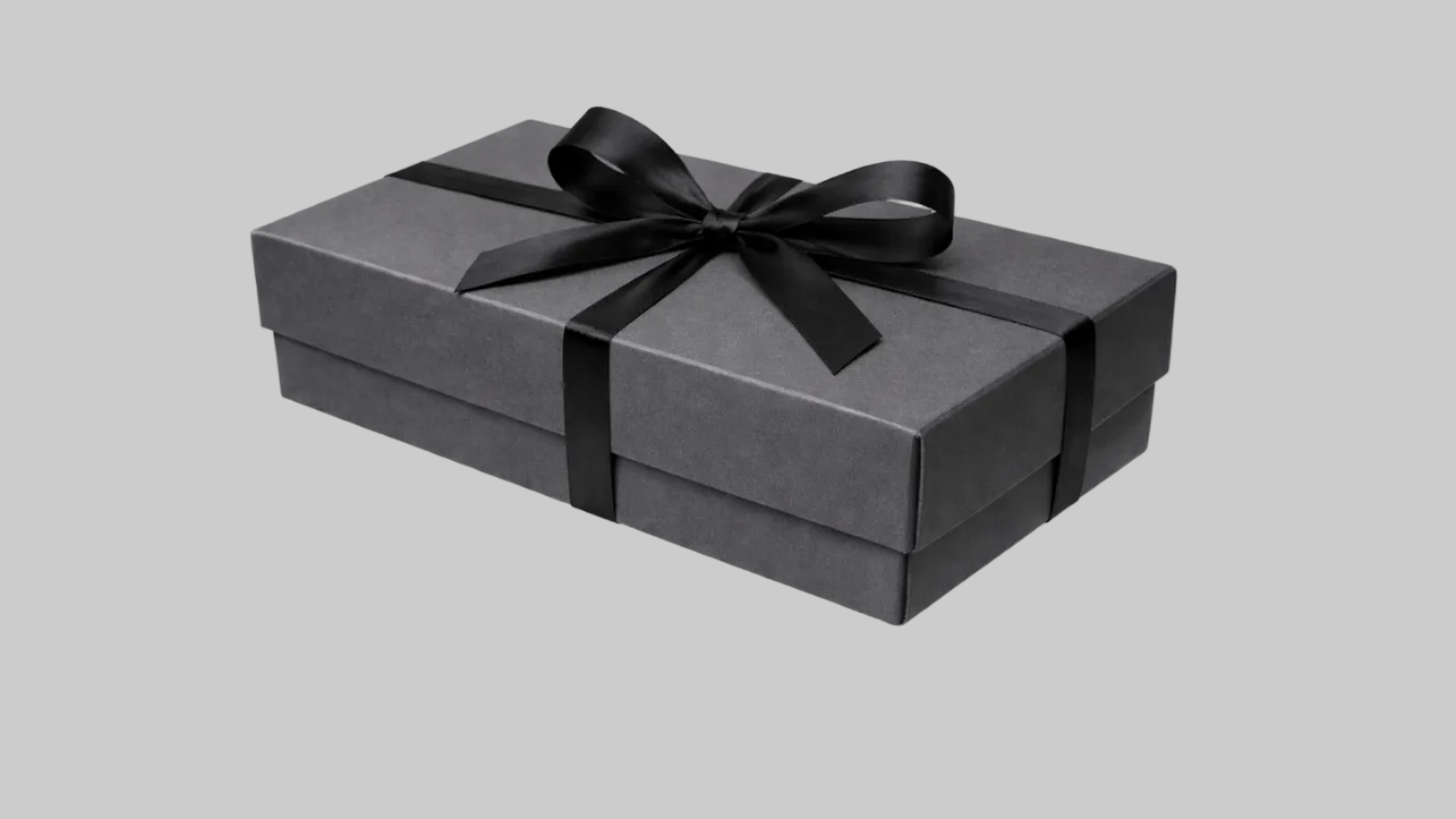 Gri minimalist karton kutu – modern hediye paketi