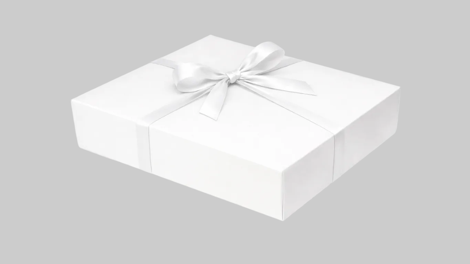 Şık beyaz karton hediye kutusu – kurumsal sunum