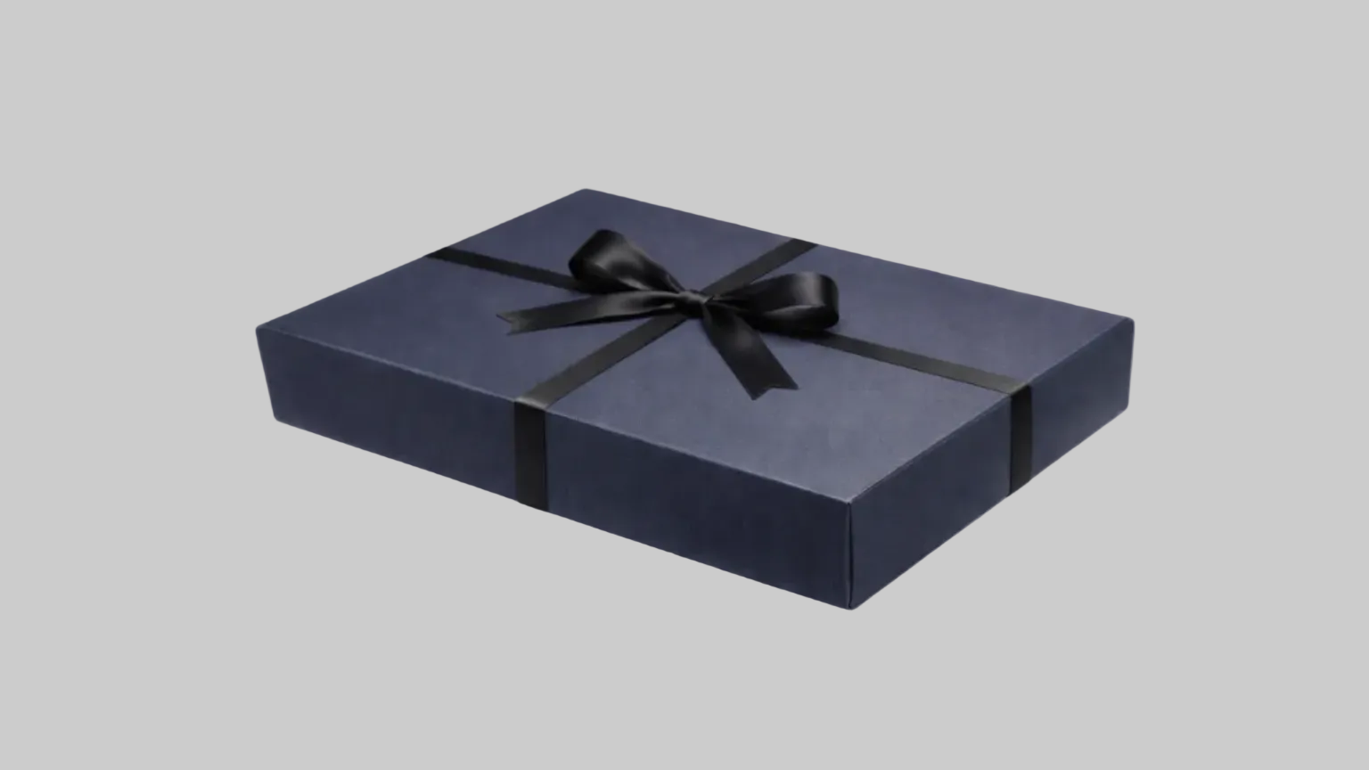 Sert lacivert hediyelik kutu – çevre dostu paketleme