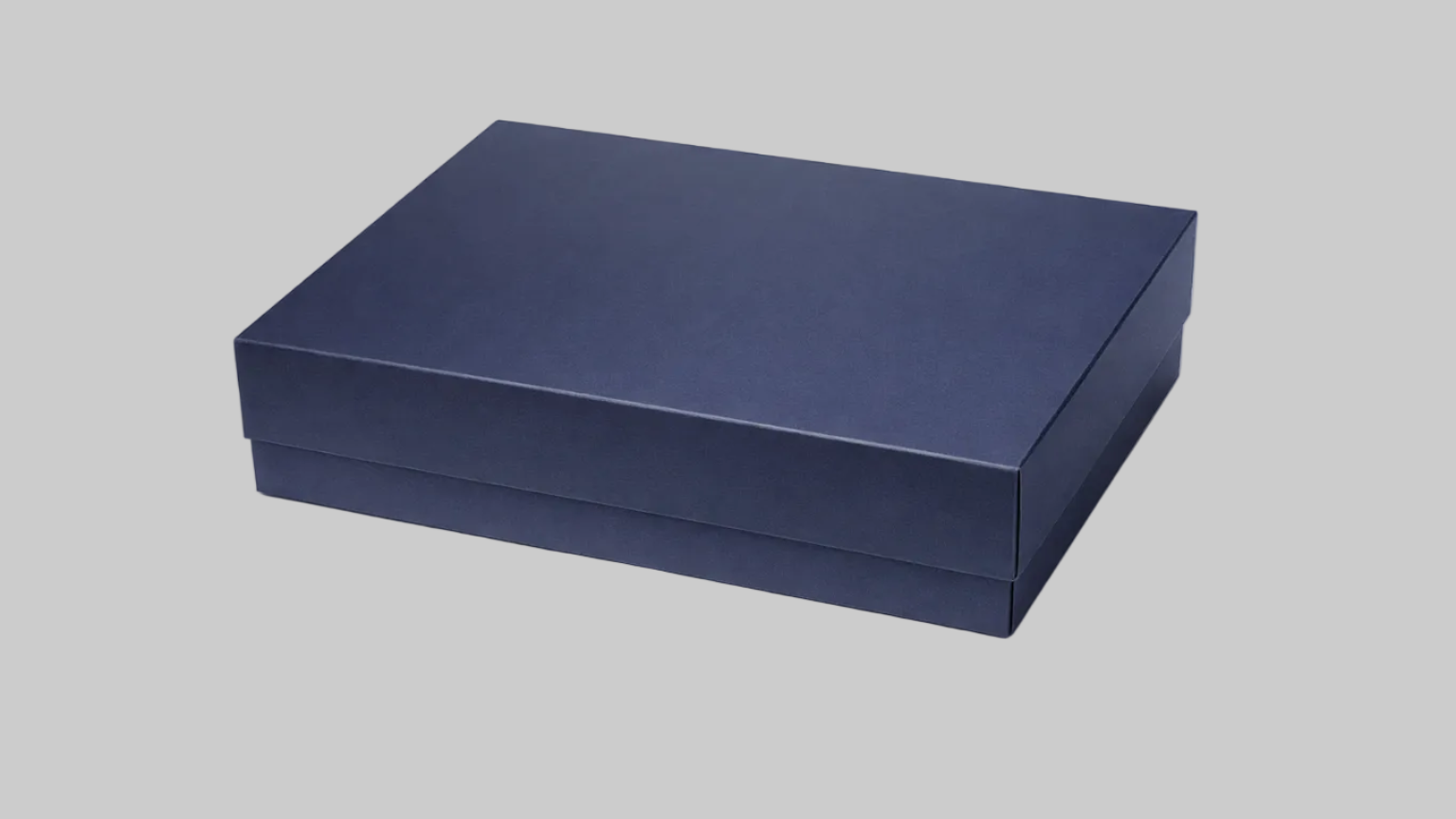 Lacivert karton kutu – lüks hediye ve marka sunumu için modern görünüm