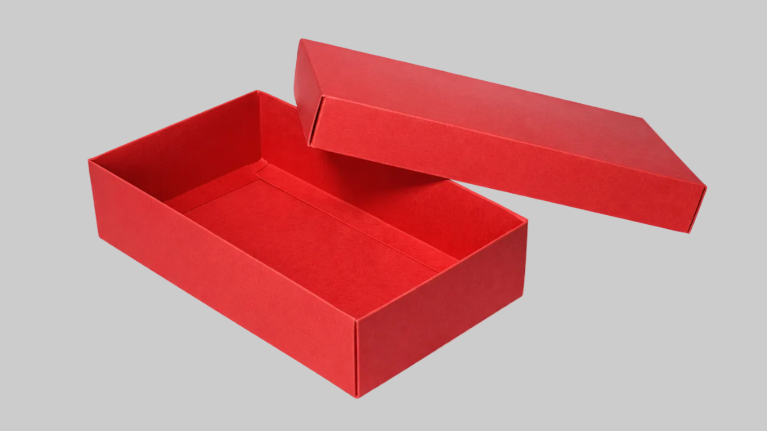 Kırmızı kraft tasarımlı karton kutu – modern görünüm