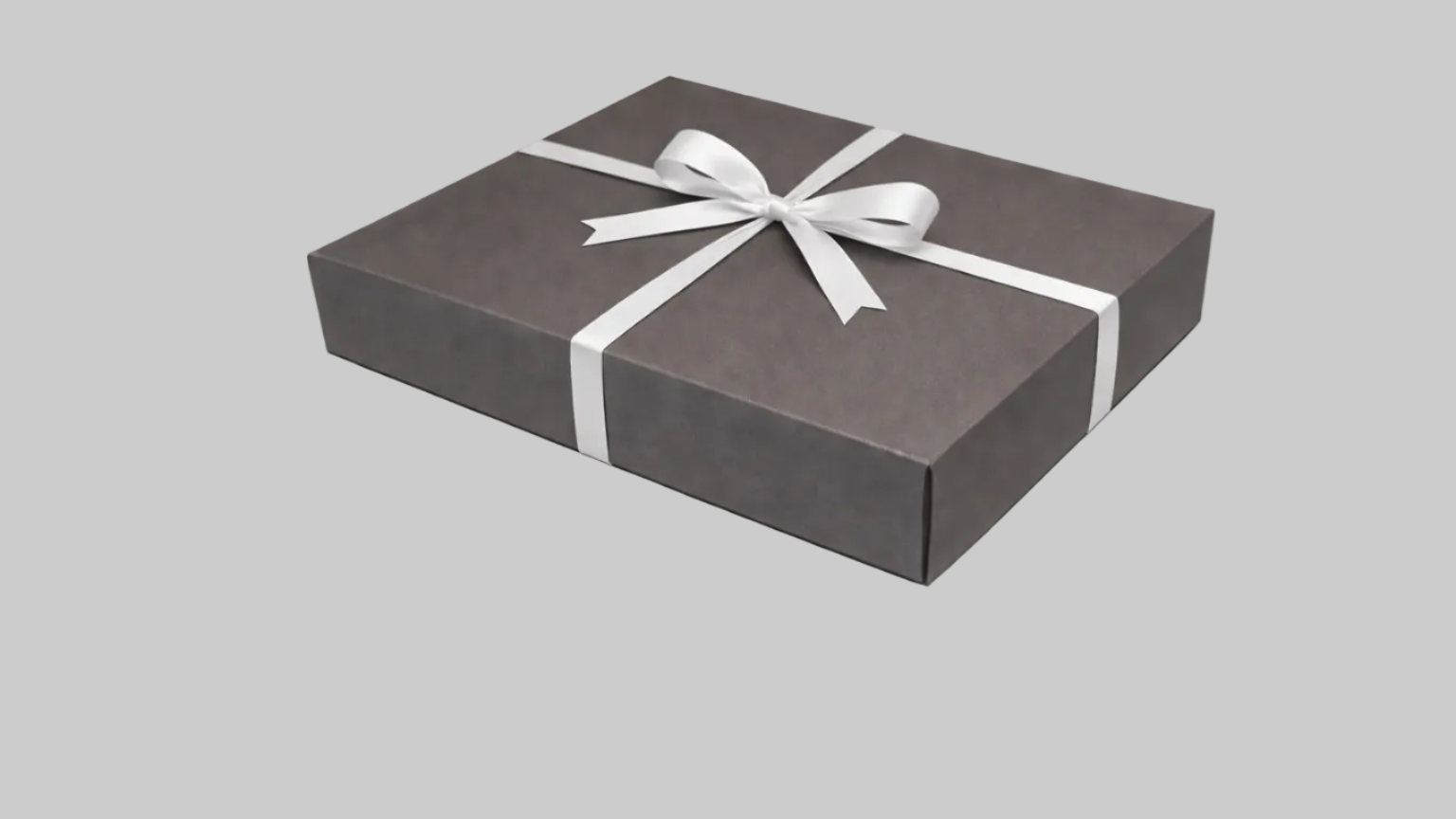 Şık gri karton kutu – marka ve hediye sunumu