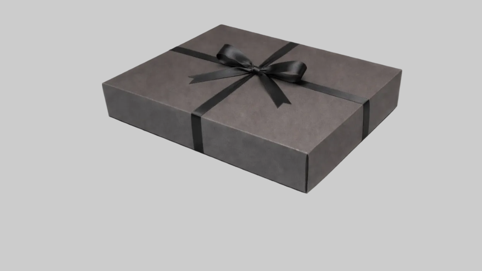 Gri premium hediyelik kutu – minimal görünüm