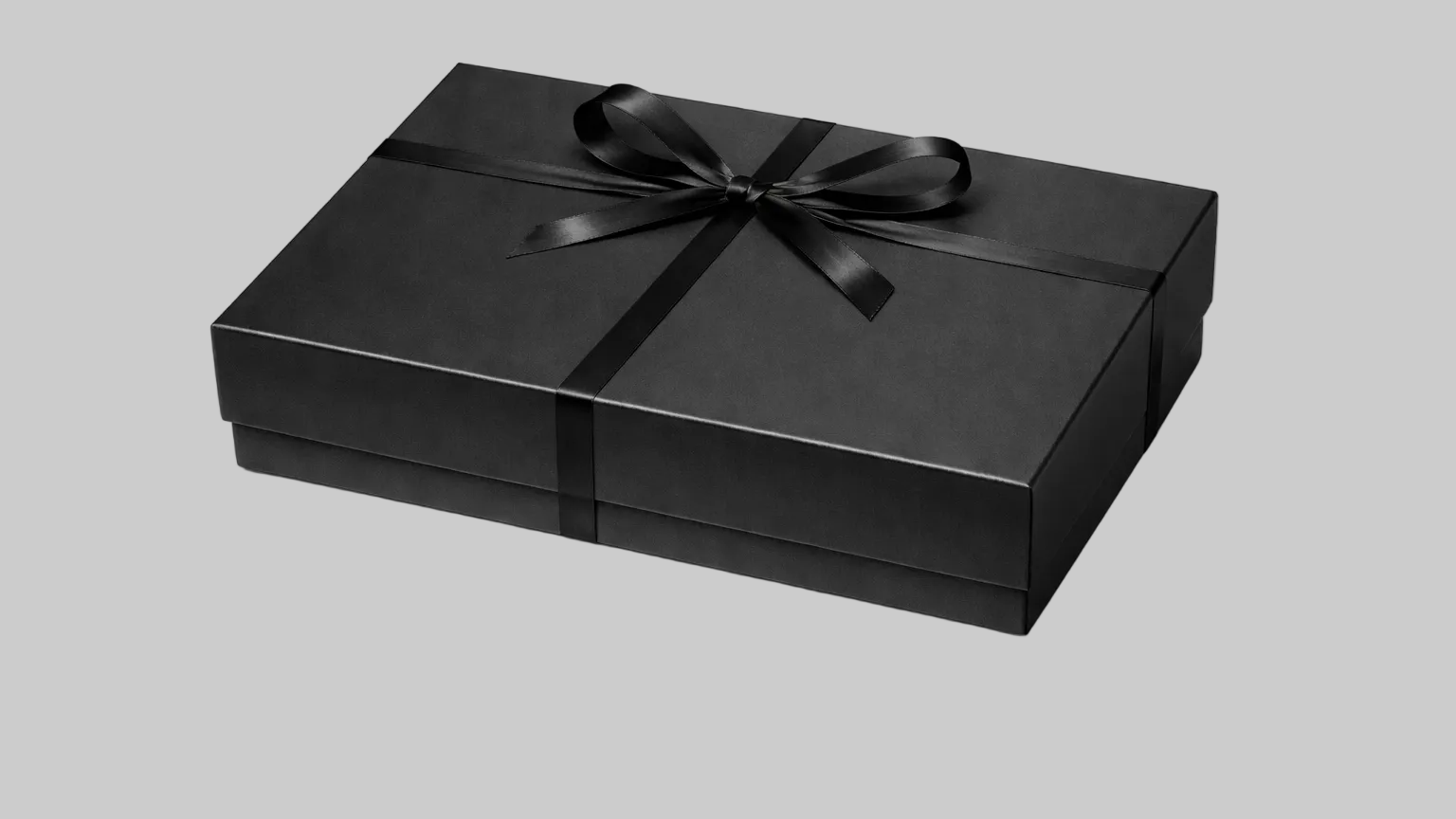 Premium siyah karton kutu – şık hediye sunumu ve paketleme tasarımı