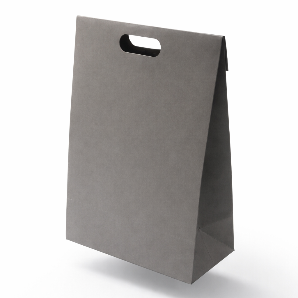 Gri kapaklı karton çanta