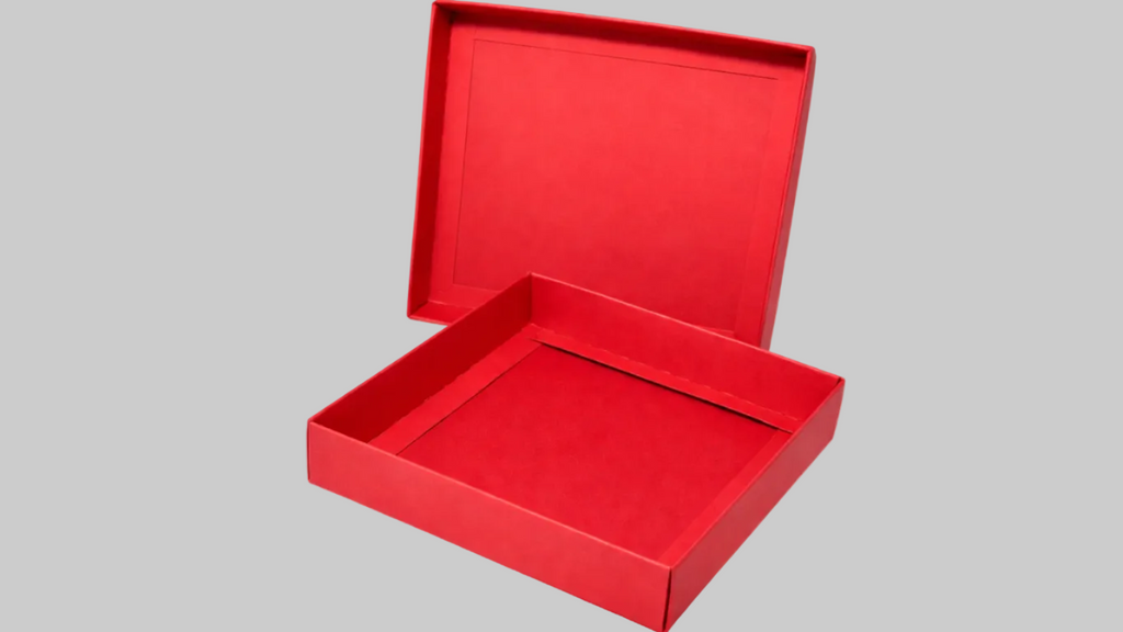 Sert kırmızı karton kutu – premium hediye paketi