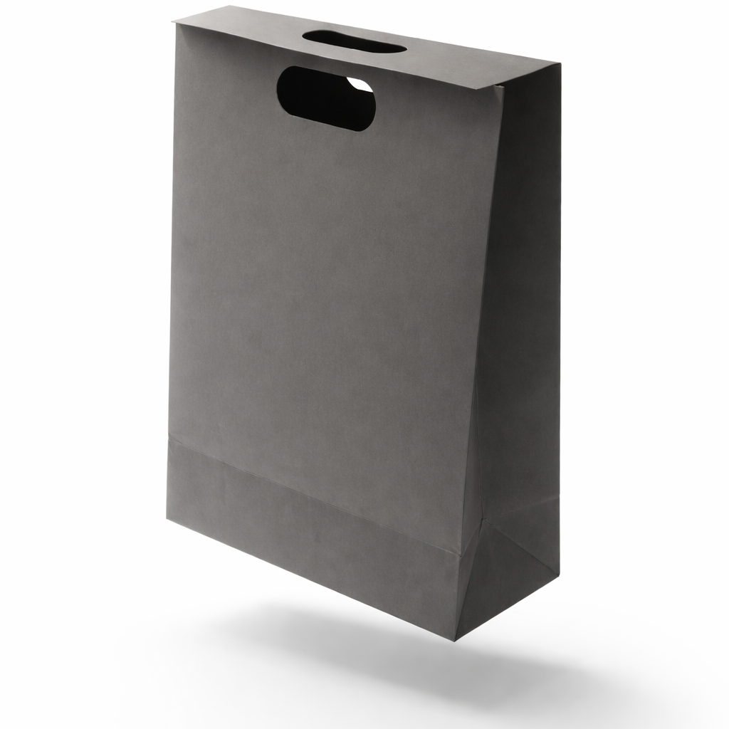 Gri kapaklı karton çanta